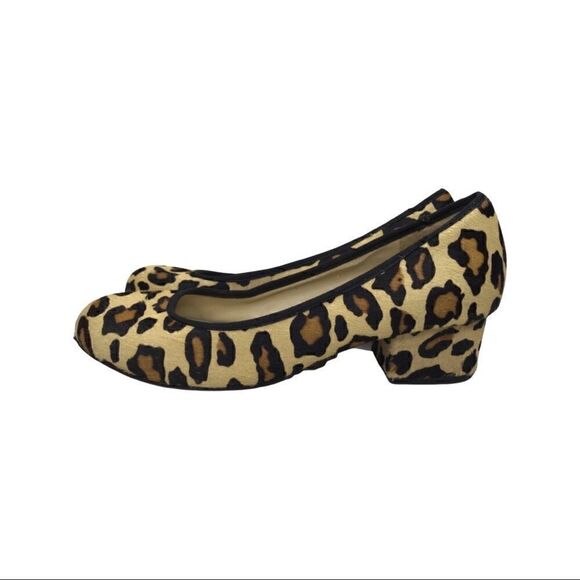 Sole Society So Jocelyn Leopard Print Calf Hair Leather Shoes Size 6.5 - Picture 3 of 10